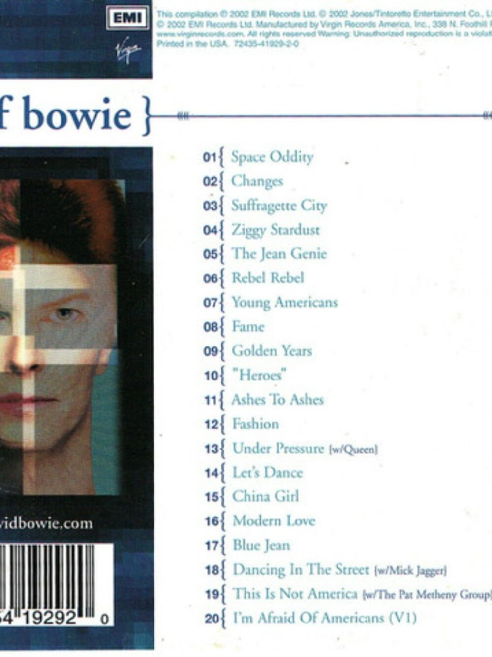 david bowie best of 2002 cd - glam punk rock ziggy fame heroes golden years - Picture 3 of 4